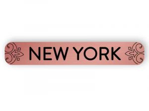 New York - Rotgold Schild