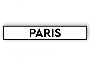 Paris - weißes Schild