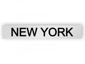 New York - Silber Schild