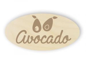 Holz Avocado Schild