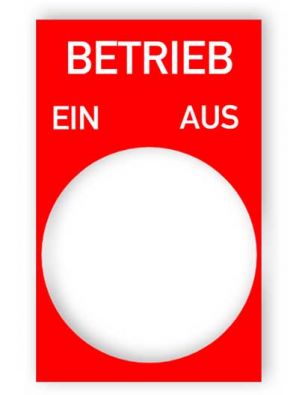 Rotes technisches Schild