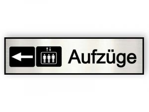 Aufzüge Schild - Aluminiumschilder