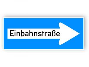 Einbahnverkehr in Richtung angezeigt (rechts) Schild