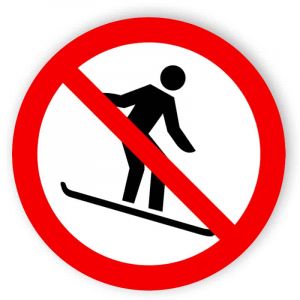 Snowboarding verboten