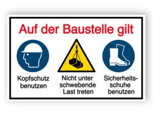 Sicherheitsschild Baustelle