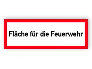 Schild Fläche für die Feuerwehr / BrandschutzSchild