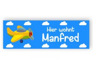 Kinder-Türschilder, Flugzeug