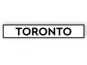 Toronto - weißes Schild