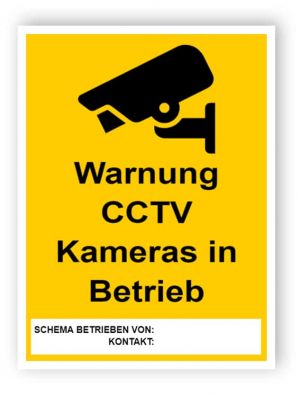 CCTV-Schild mit leerem Textfeld