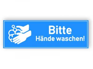 Bitte Hände waschen! - Aufkleber