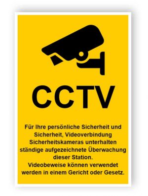 CCTV-Schild mit dem Text