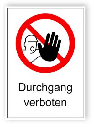 Durchgang verboten