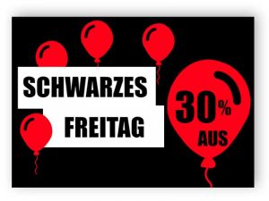 Schwarzer Freitag - rote und schwarze Landschaft Schild