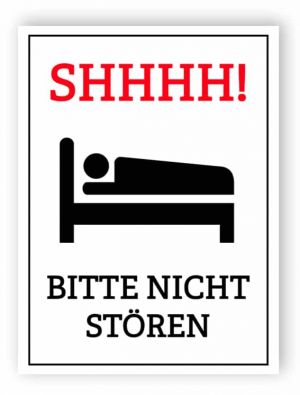 Bitte nicht stören Schild