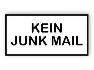 Kein Junk-Mail-Schild 4