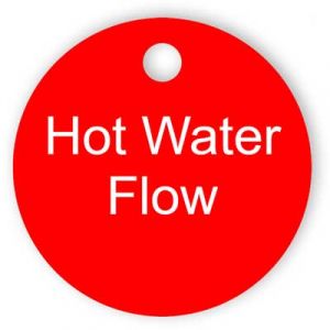 Heizwasser - rot rund tag