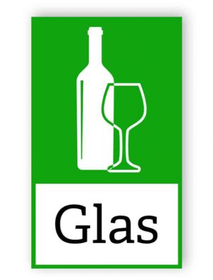 Grüner Glasaufkleber